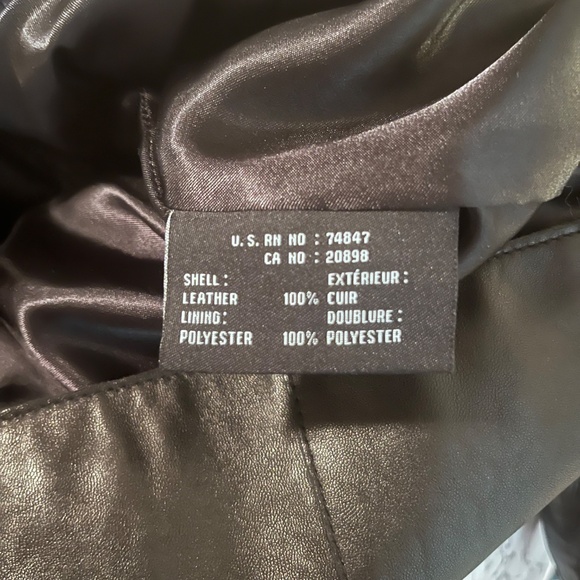 Marc New York By Andrew Marc Women's Black Long Sleeve Leather Jacket Size S - Picture 4 of 4